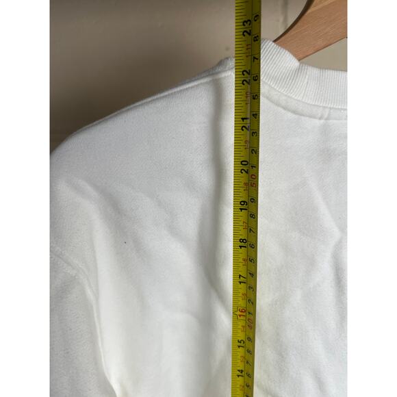 Aritzia TNA Sweatfleece Cozy XS Honey White Crewneck Pullover - Picture 4 of 6